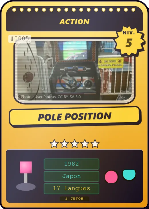 Carte « Pole Position », rang 5