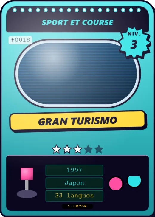 Carte « Gran Turismo », rang 3