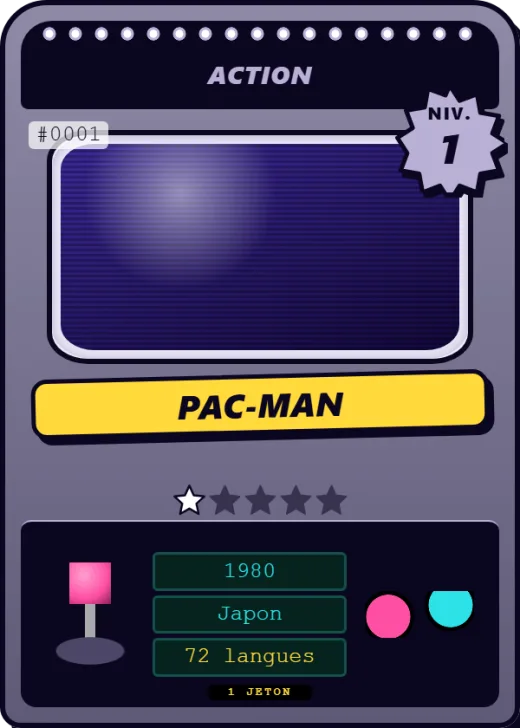 Carte « Pac-Man », rang 1